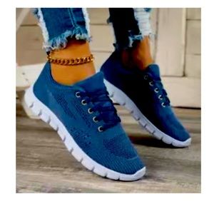 Women's Knitted Sports Shoes, Breathable & Comfortable Low Top Running Shoes
